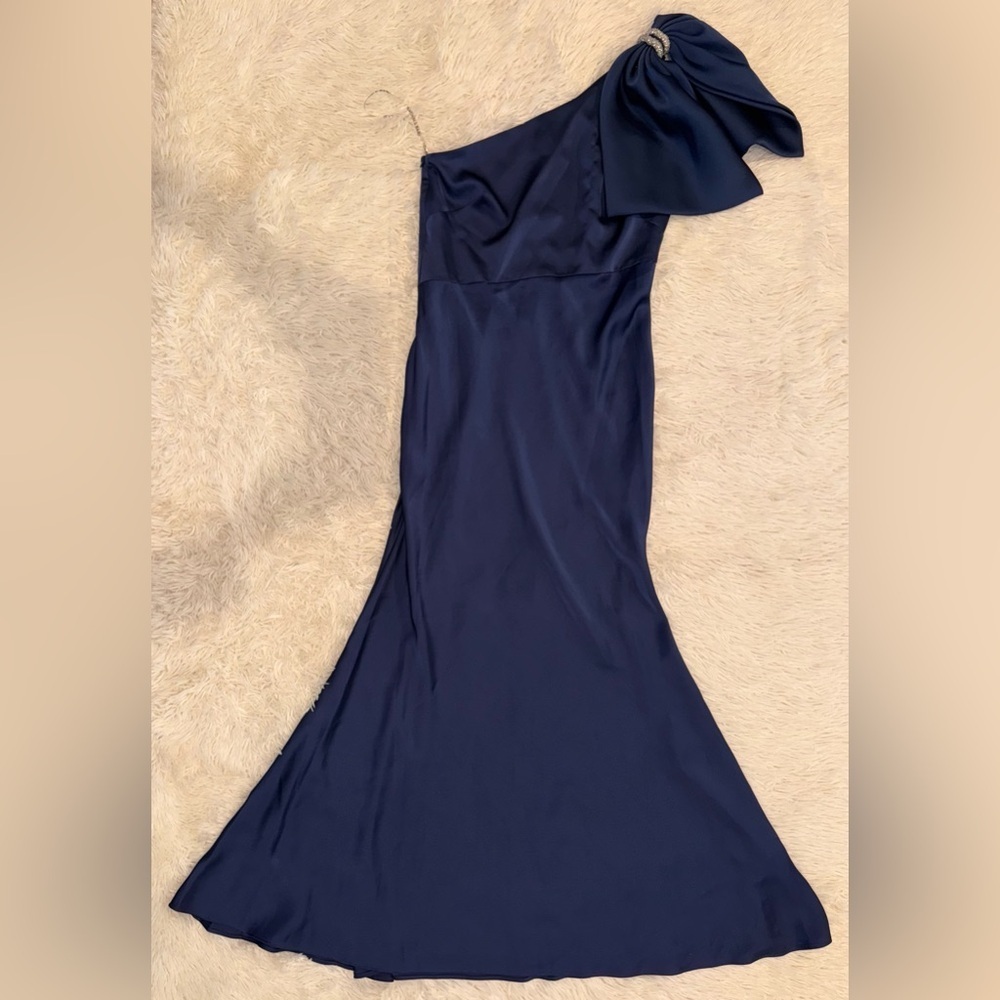 NWOT BHLDN Sachin + Babi Aubrey Satin One-Shoulder Gown Size 8 - Picture 3 of 6
